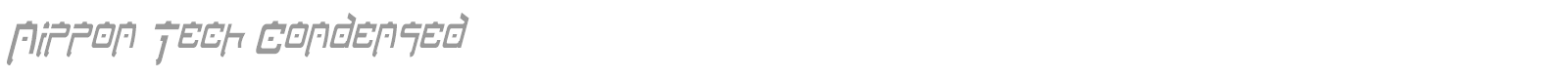 Nippon Tech font preview